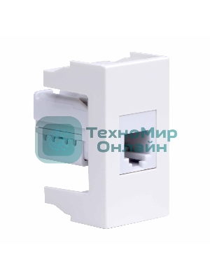 Розетка телефонная DKC Viva 45018 1-м 1 мод, RJ12, 6P6C, белый