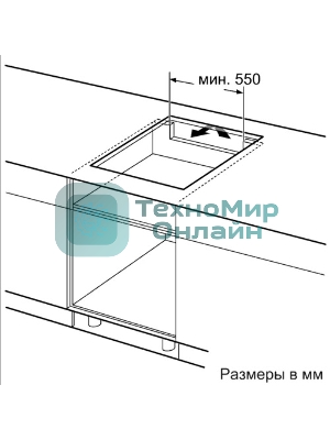 Индукционная варочная панель Bosch PUG61KAA5E черный