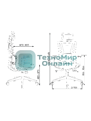 Кресло Бюрократ MC-711N-H черный, сетка, подголовник