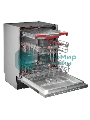 Встраиваемая посудомоечная машина Kuppersberg, High-Tech, 60 см, 15 комплектов, 3 корзины, 7 программ, конденсационная сушка, автоматическое открывание двери, LED подсветка, сенсорное управление, инверторный мотор, энергоэффективность А+++
