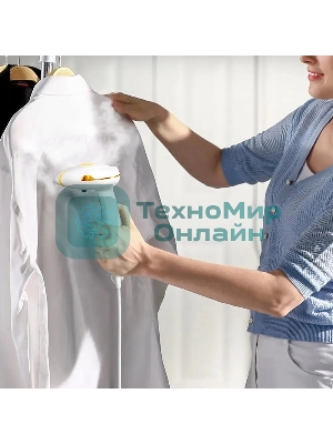 Отпариватель Kitfort КТ-9191-1 белый/желтый, 1300 Вт, 22 г/мин, 140 мл