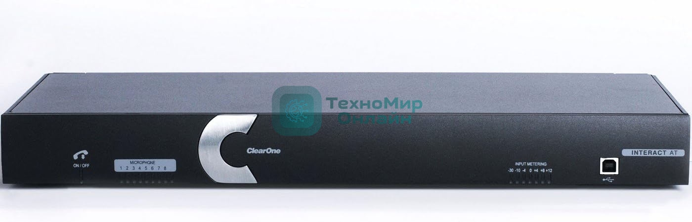 Аудиоплатформа ClearOne Interact AT POTS + AMP. Вх.: 2xRCA, 1xRCA, до 3 x блоков по шине Link (микрофон Interact Mic/блок на 3 микр. входа Interact Mic EX). Вых.: 2xRCA, 1xRCA, 2х5Вт. Управл.: LAN, RS232. Din-8pin (VISCA для камеры). (910-154-010)