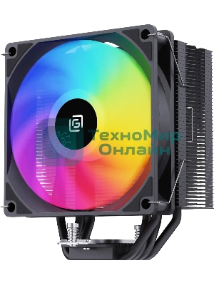 Устройство охлаждения(кулер) Oklick OG-CPC180FRGb-PWM1 черный 120мм алюминий+медь 1500rpm 20db 4-pin 180W 150мм