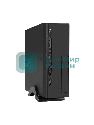 Компьютерный корпус Desktop ExeGate MI-208U2-M350 (mini-ITX/mATX, БП M350 с вент. 8см, 1хUSB+2хUSB 3.0, аудио, черный)