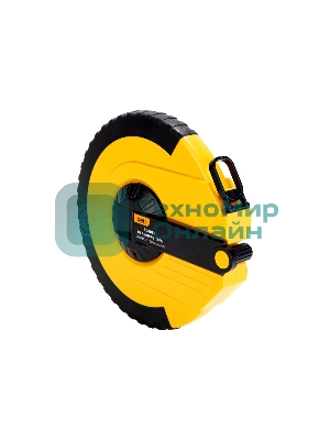 Мерная лента Deli DL9850ZY 50м x 14.5мм Ударопрочный корпус. Основной класс точности. Метрическое полотно из стекловолокна и ПВХ.