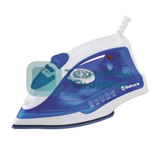 Утюг Sakura SA-3062CBL 1800 Вт керам. подошва, пар. увлажнение, самоочист.