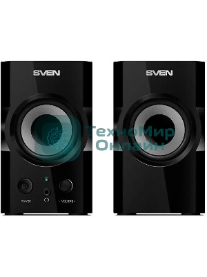 Акустическая система SVEN SPS-606, черный, акустическая система 2.0 (мощность 2x3 Вт(RMS))