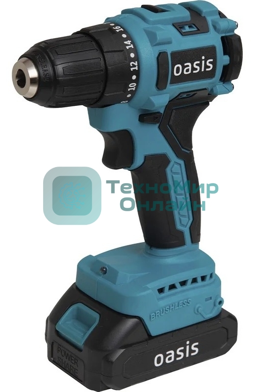 Дрель-шуруповерт Oasis ASB-18A, 20 В, 3 Ач, 55 Нм, бесщеточный