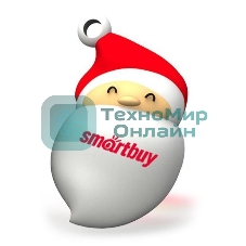 Флешка USB SmartBuy NY series Santa-A (SB16GBSantaA), 16Gb, USB 2.0, R/W 25/15, красный/белый