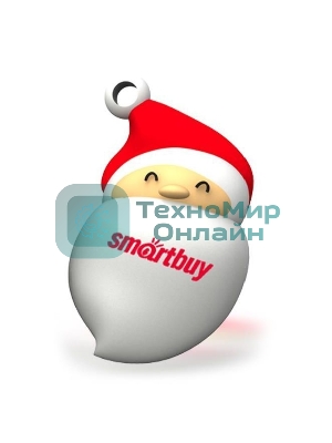 Флешка USB SmartBuy NY series Santa-A (SB16GBSantaA), 16Gb, USB 2.0, R/W 25/15, красный/белый