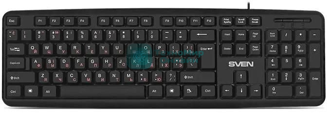 Клавиатура SVEN KB-S230 проводная, USB Type-A, чёрный