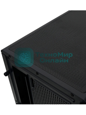 Компьютерный корпус без блока питания HSPD F510, Panoramic Mid Tower, черный, TG, 0.5 SPCC, no fans ATX, mATX, mITX 180/280/160мм 1x2.5