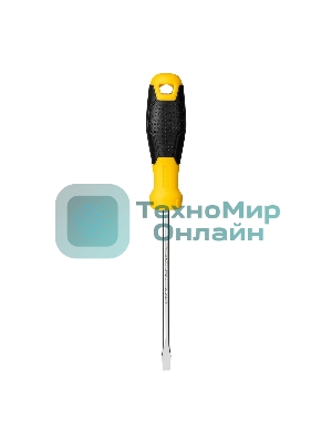 Отвертка шлицевая Deli DL6351251 5х125мм CR-V, Двухкомпонентная ручка. Хромированная