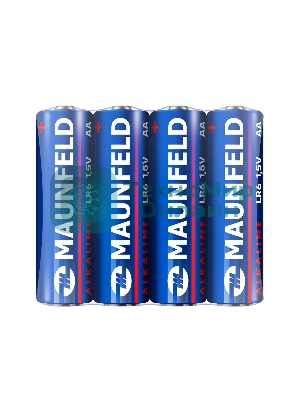 Батарейки Maunfeld Alkaline AA (LR6) MBLR6-SR40, спайка 4 шт, 1.5 В