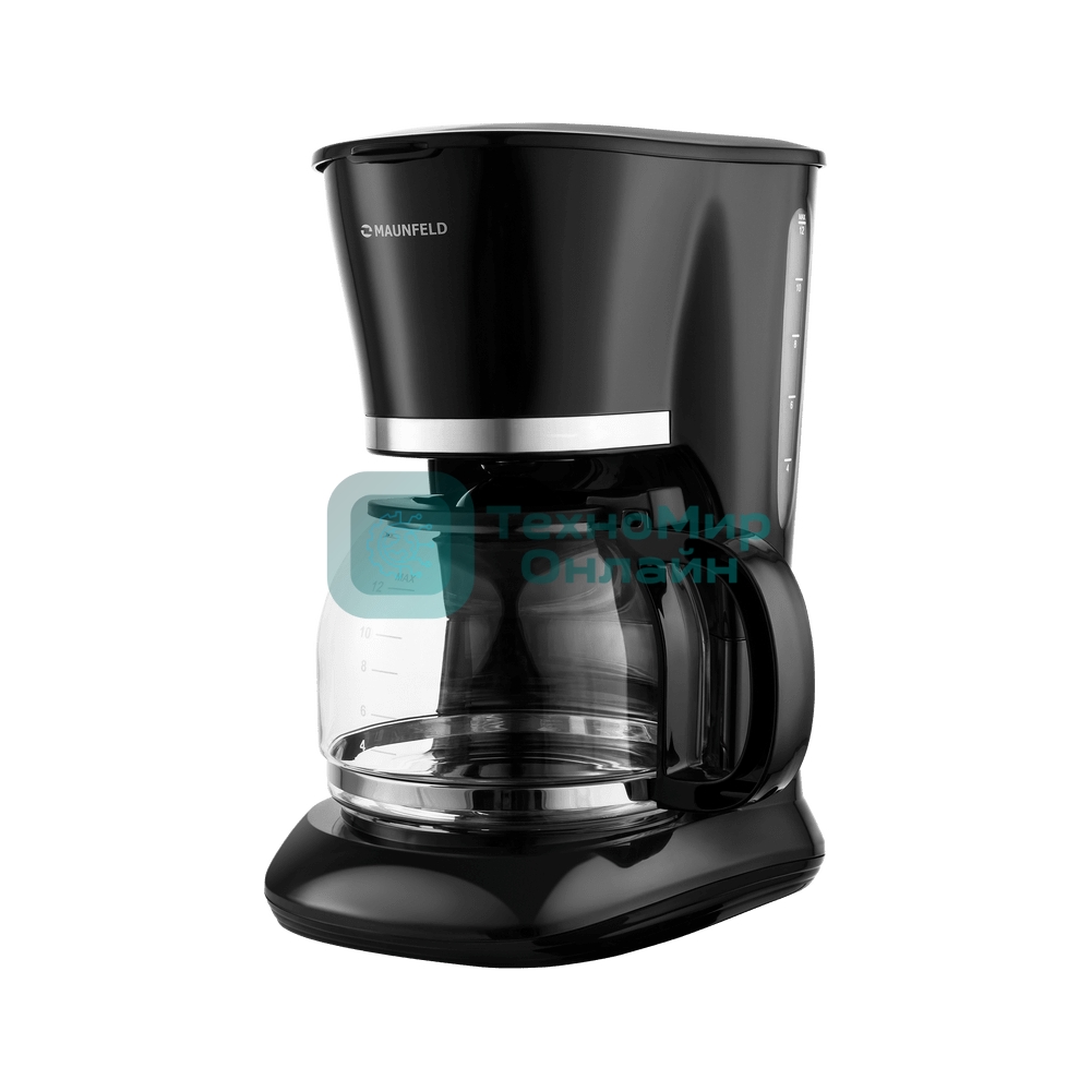 Кофеварка капельная Maunfeld MF-732BK черный, исп. кофе - молотый, 1,5 л, 1000 Вт