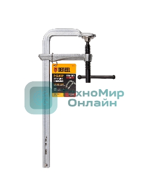 Струбцина Denzel F-образная, 100x300мм, кованая