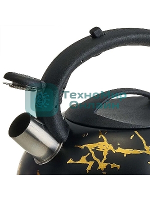 Чайник для плиты ALPENKOK AK-538 из нерж.стали 3л,со свистком,индукционное дно