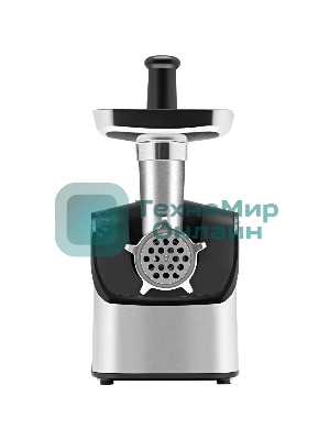 Мясорубка электрическая ARESA AR-2107 серебристый, 2500 Вт, 2.8 кг/мин, реверс, защита от перегрузки, насадки - 5