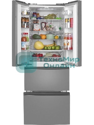 Холодильник Maunfeld MFF180NFSE01 нержавеющая сталь трехкамерный 224/113л морозилка снизу, No Frost