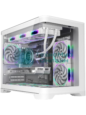 Компьютерный корпус 1STPLAYER UVIEW UV6 белый, mATX