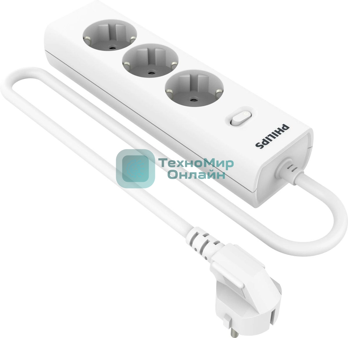 Сетевой фильтр Philips CHP2135WB/51, 3 м, 3 розетки, белый