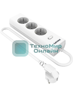 Сетевой фильтр Philips CHP2135WB/51, 3 м, 3 розетки, белый
