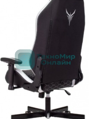 Кресло Knight Neon черный/серебряный, экокожа, 120 кг, механизм качания