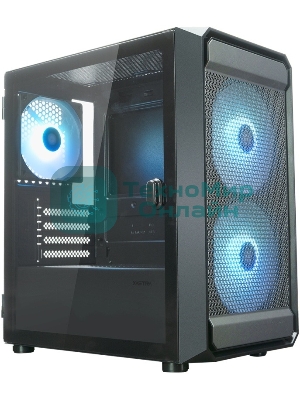 Компьютерный корпус XASTRA A303M 3ARGb Black mATX/Mesh/ tempered glass / 2x140мм + 1x120мм ARGb PWM fans/ Door/ A303M-2FC14A-1FC12A-D