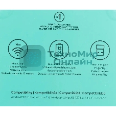 Мышь беспроводная Logitech M171 синий, 1000 dpi, радиоканал, USB, кнопки - 3