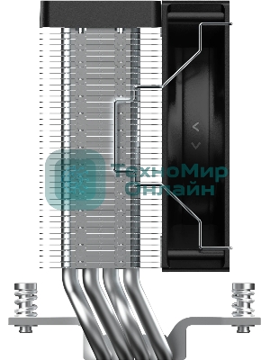 Кулер для процессора Ocypus Gamma A40 BK ARGB Digital, 100мм ARGB FAN, Top Display Panel, 4 HEAT PIPES, 4-PIN PWM, 600-2400 RPM, 29.5DBA, HYDRO BEARING, LGA115X/1200/1700/18XX, AM4/AM5