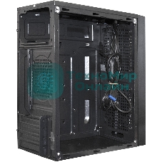 Компьютерный корпус Minitower ExeGate mEVO-9302-NPX400 (mATX, БП 400NPX с вент. 12см, 2*USB+1*USB 3.0, HD аудио, черный, с RGb подсветкой)