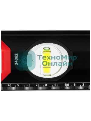 Уровень алюминиевый Matrix, усиленный, фрезерованный, 3 глазка, 2 комп. рукоятки, 800 мм