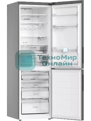 Холодильник Haier C2F636CFRGU1 серебристый двухкамерный 256/108 л морозилка снизу, No Frost