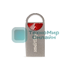 Флешка USB SmartBuy MC8 Metal Red (SB016GbMC8), 16Gb, USB 2.0, R/W 20/10, красный/серебристый