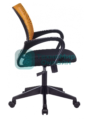 Кресло Бюрократ CH-695N/OR/TW-11 оранжевый/черный, сетка, 120 кг, механизм качания