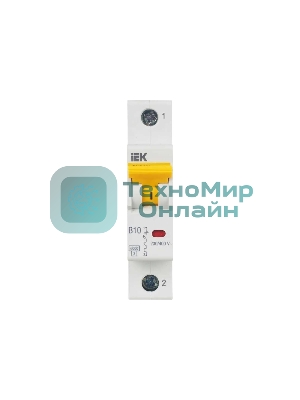 Выключатель автоматический IEK MVA31-1-010-B 10A тип B 6kA 1П 230В 1мод белый (упак.:1шт)