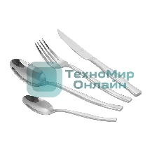 Набор столовых приборов LARA LR10-14/24 ORION 24 пр, зеркальная полировка, остр. вилка, нож для стейка