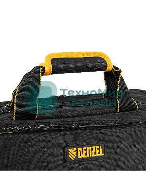 Сумка для инструмента Denzel 400х170х300 мм, 3 отделения, 28 карманов, наплечный ремень