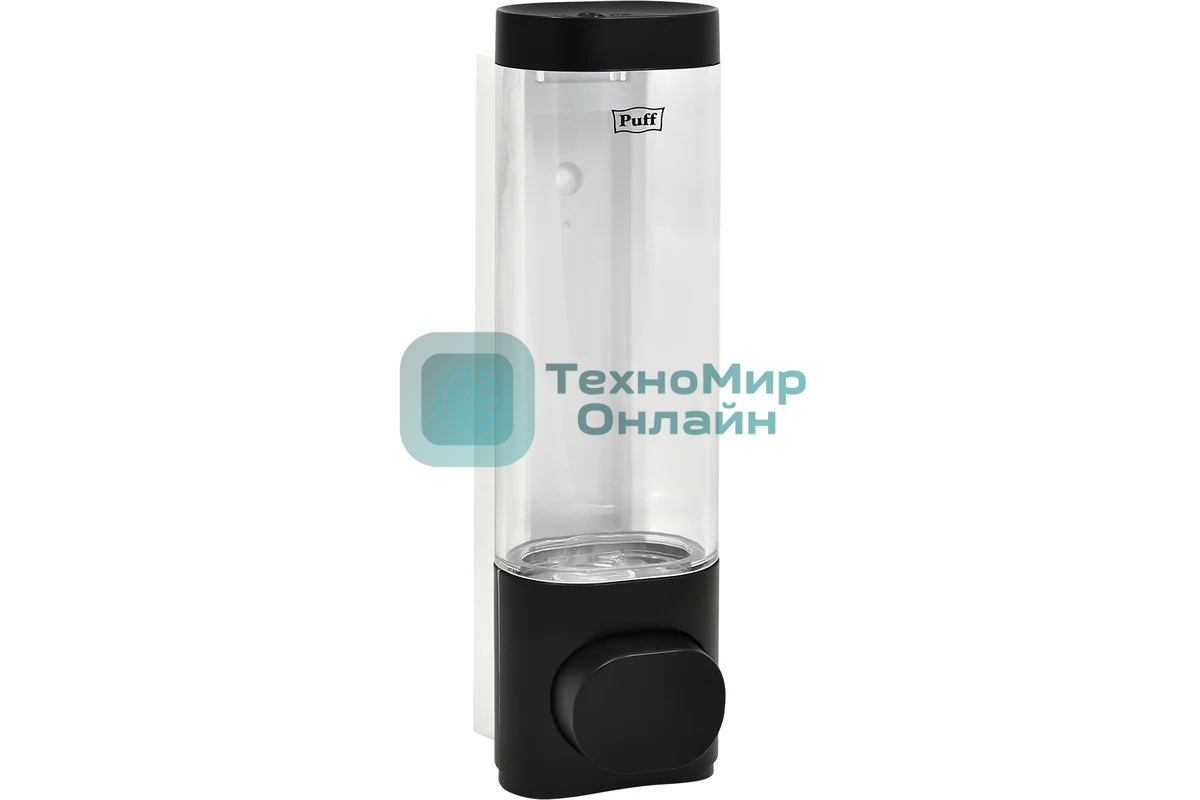 Дозатор для мыла Puff-8105Bl, 250 мл, черный, ABS-пластик