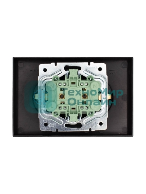 Розетка 2-м LEZARD СП OSEN с заземл. ПБТ, механизм, черный бархат 743-4200-127B