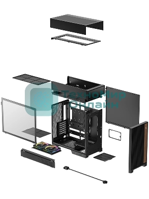 Корпус DeepCool CL660, Midi-Tower, чёрный, 2 x 120 мм