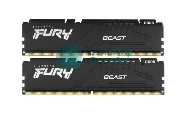 Оперативная память Kingston Fury Beast, DDR5, 16GB (2x8GB), 6000MHz, CL36, с радиаторами, черный