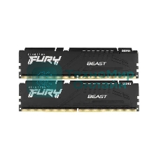 Оперативная память Kingston Fury Beast, DDR5, 16GB (2x8GB), 6000MHz, CL36, с радиаторами, черный