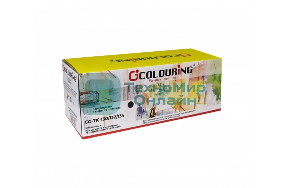 Картридж Colouring CG-TK-130/132/134 черный (7200 стр.) для Kyocera Mita FS-1300D/1300DN/FS-1028MFP/1028MFP DP/1128MFP