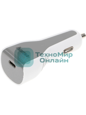 Комплект зарядное устройство Hama H-183317 3A PD для Apple кабель Apple Lightning/Type-C белый