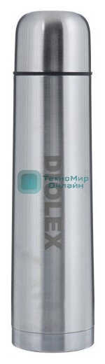 Термос Diolex DX-1000-B 1000 мл, с узкимгорлом, в чехле, нержавеющая сталь