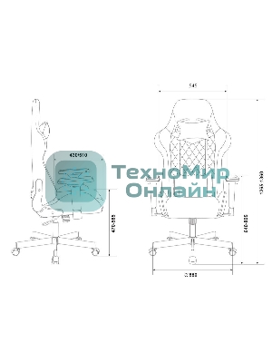 Кресло Бюрократ VIKING 7 KNIGHT B FABRIC черный, ткань, 120 кг, механизм качания