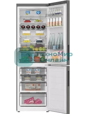 Холодильник Haier C2F636CFRGU1 серебристый двухкамерный 256/108 л морозилка снизу, No Frost