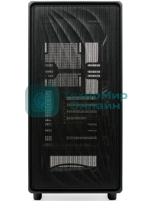 Компьютерный корпус без блока питания HSPD M510, Mesh Mid Tower, черный, TG, 0.5 SPCC, no fans ATX, mATX, mITX 180/280/160мм 1x2.5