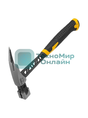 Молоток кровельщика Denzel 600 г, цельнокованый, боек с магнитом, двухкомп. обрезин. рук-ка